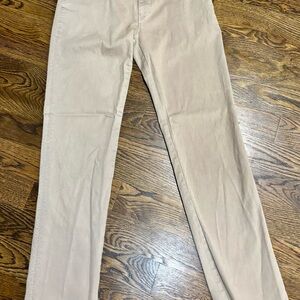 Halsey Men's Beige Regular Fit Casual Pants Cotton Spandex Stretch 34/34